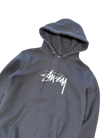 (S) Stussy Spell Out Hoodie Black