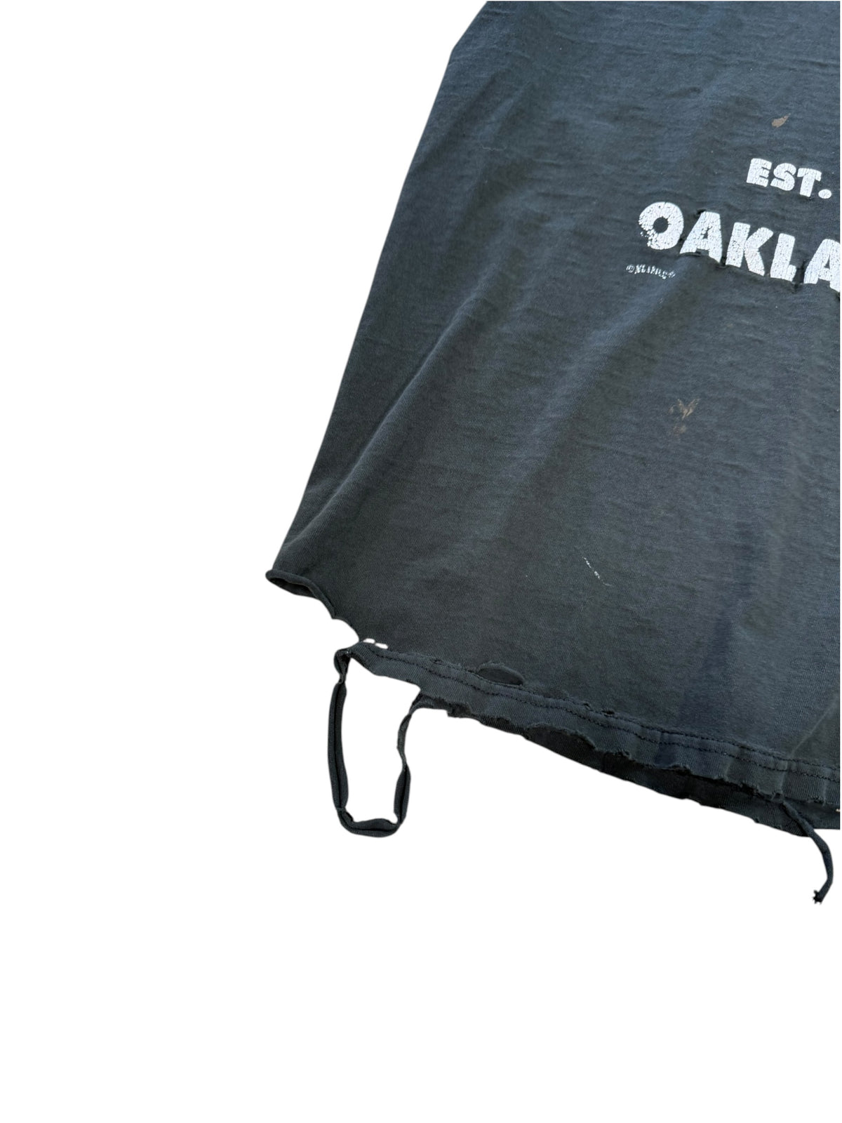 (XXL) Vintage Oakland Raiders Thrashed Black NFL Tee