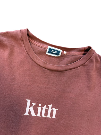 (M) Kith Og Logo Burgundy Longsleeve Shirt