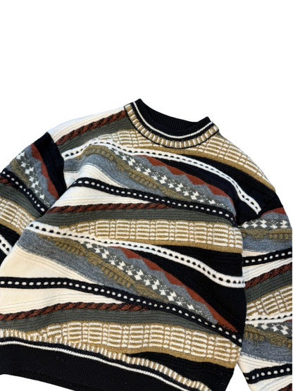 (L) Vintage 3D Style Knit Sweater