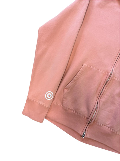 (L) Bape PONR Full Zip Shark Hoodie Peach