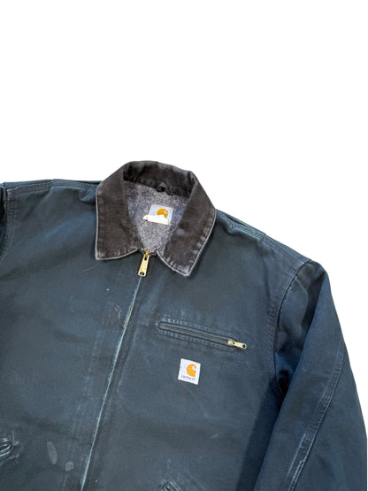 (XL) Vintage Black Carhartt Faded Detroit Jacket