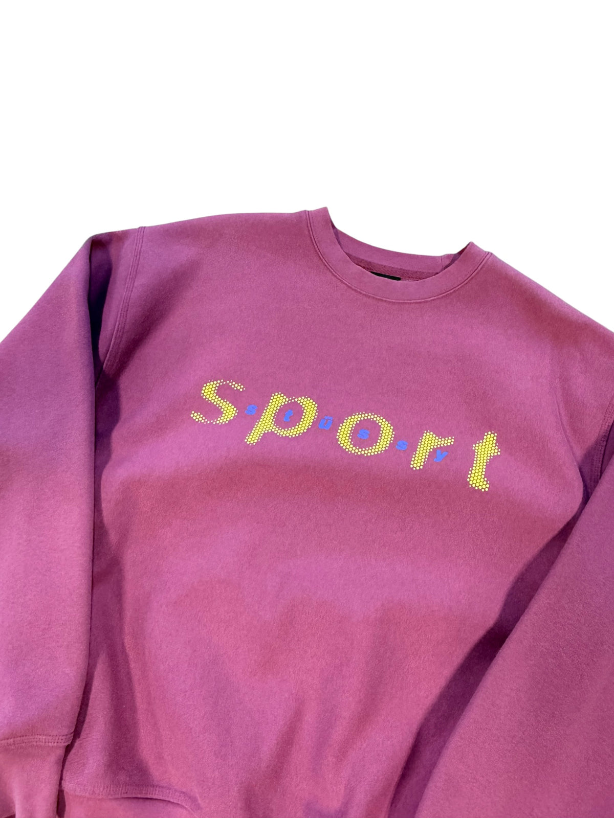 (L) Stussy Sport Spell Out Crewneck Sweater