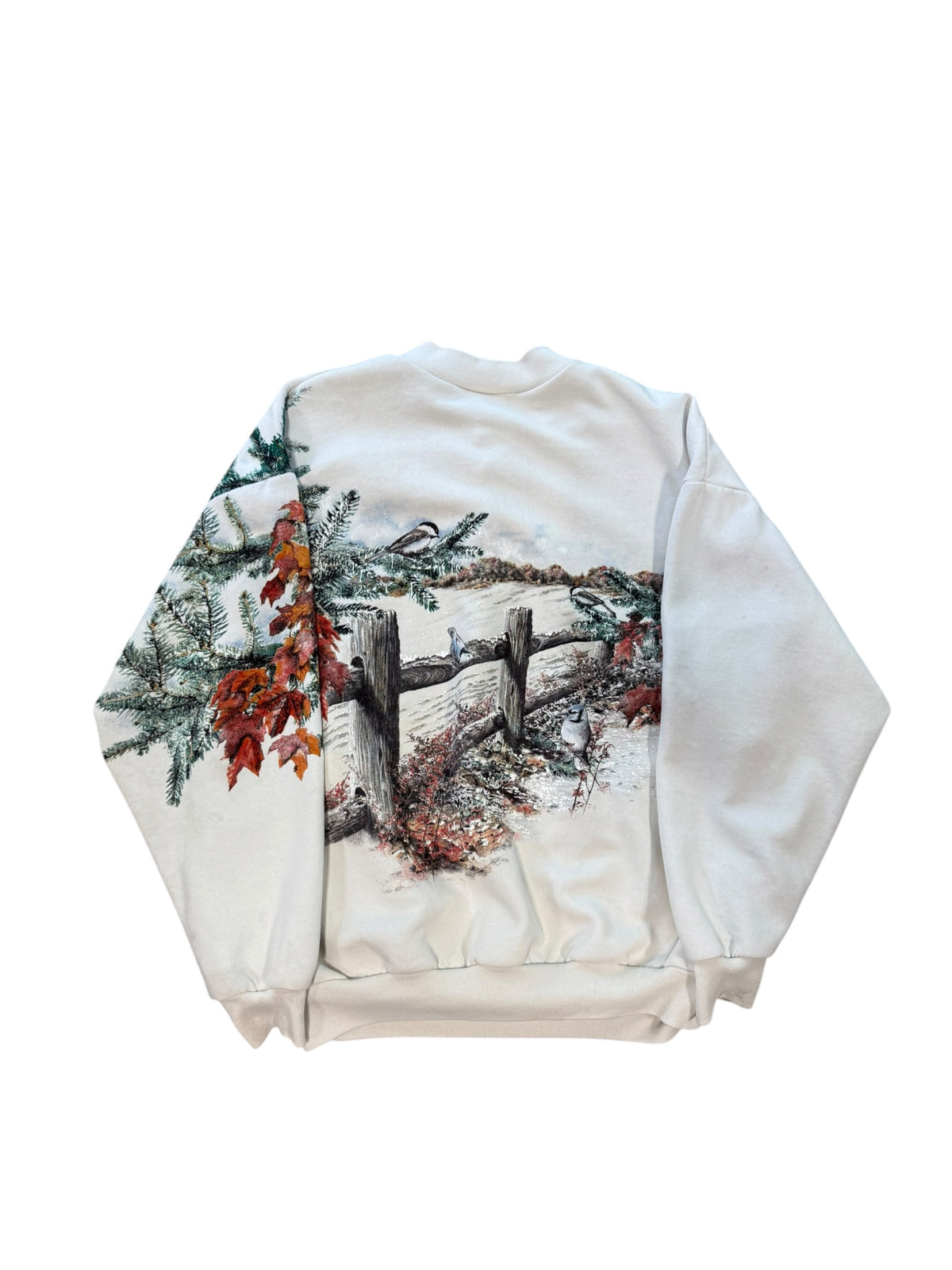 (L) 90’s SnowBirds All Over Print Nature Crewneck