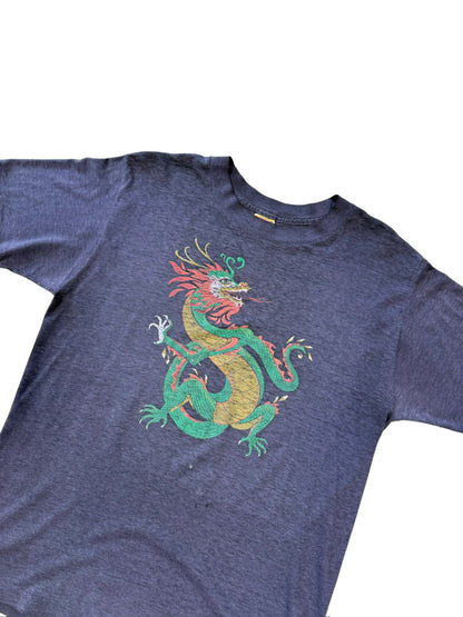 (L) Vintage 1980s Chinese Dragon Tshirt