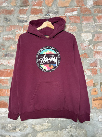 Stussy Tye Dye Logo Hoodie Sz S