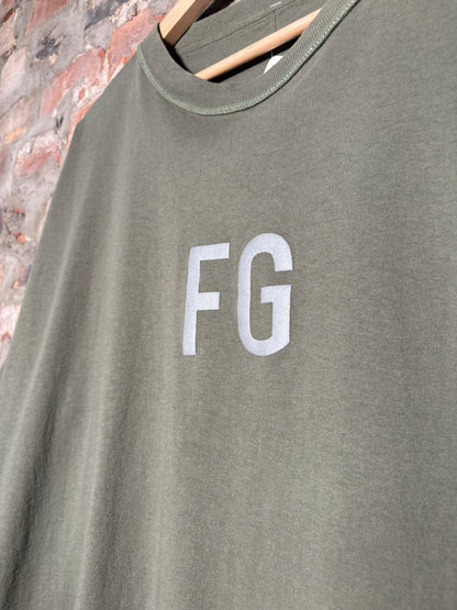 Fear Of God Mainline Moss Green Tee Sz L