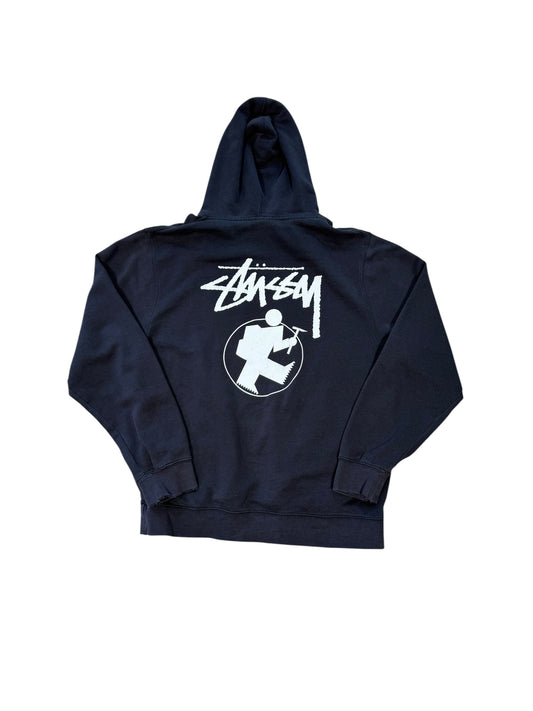 (L) Stussy Outdoor Man Hoodie Black