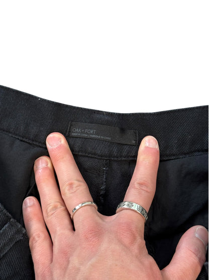 (34) Oak + Fort Black Heavyweight Cargo Pants