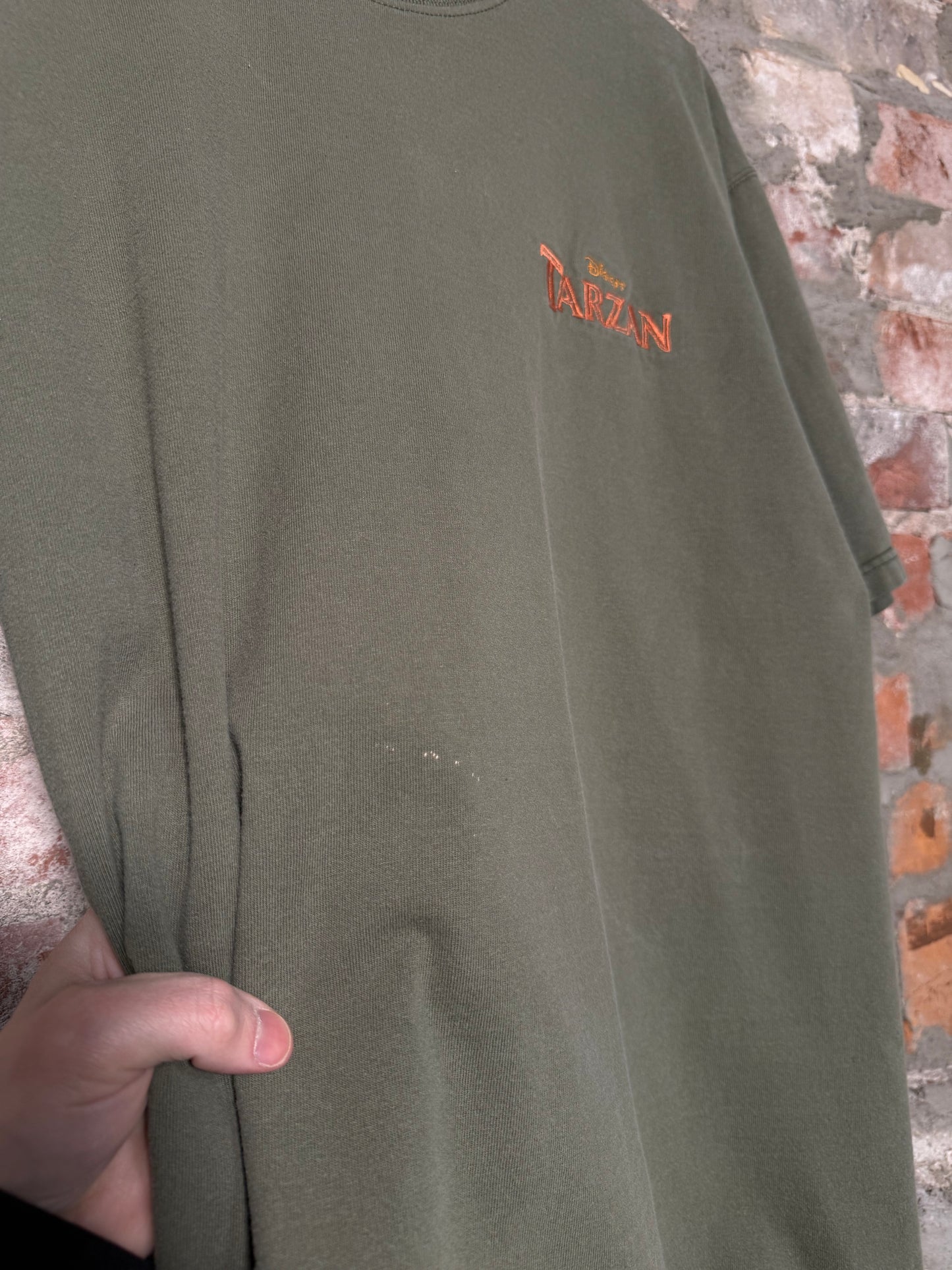 (L) 00s Disney Tarzan Green T-Shirt