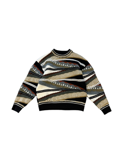 (L) Vintage 3D Style Knit Sweater