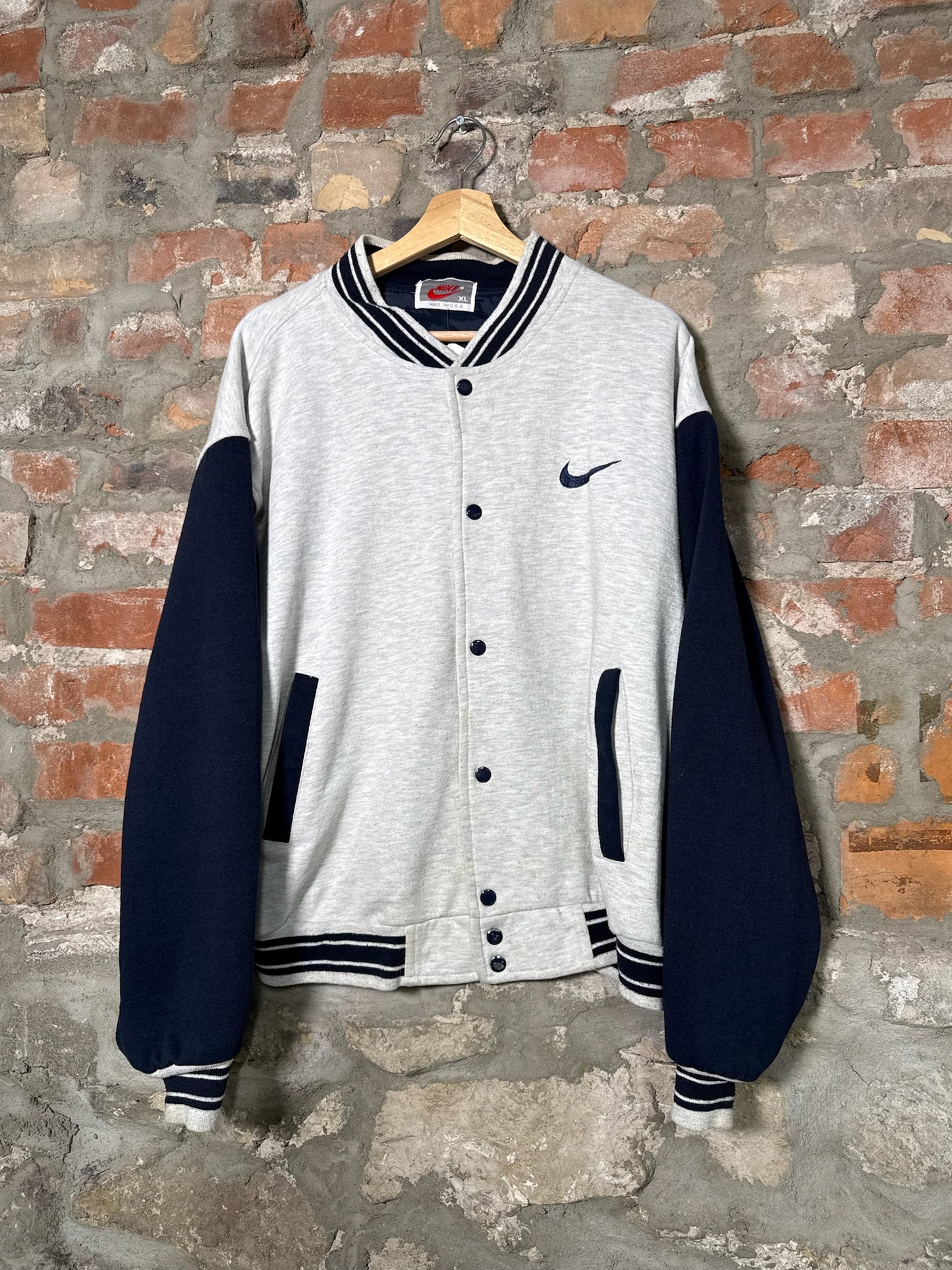 90’s Nike Button Up Grey Sweater Sz XL