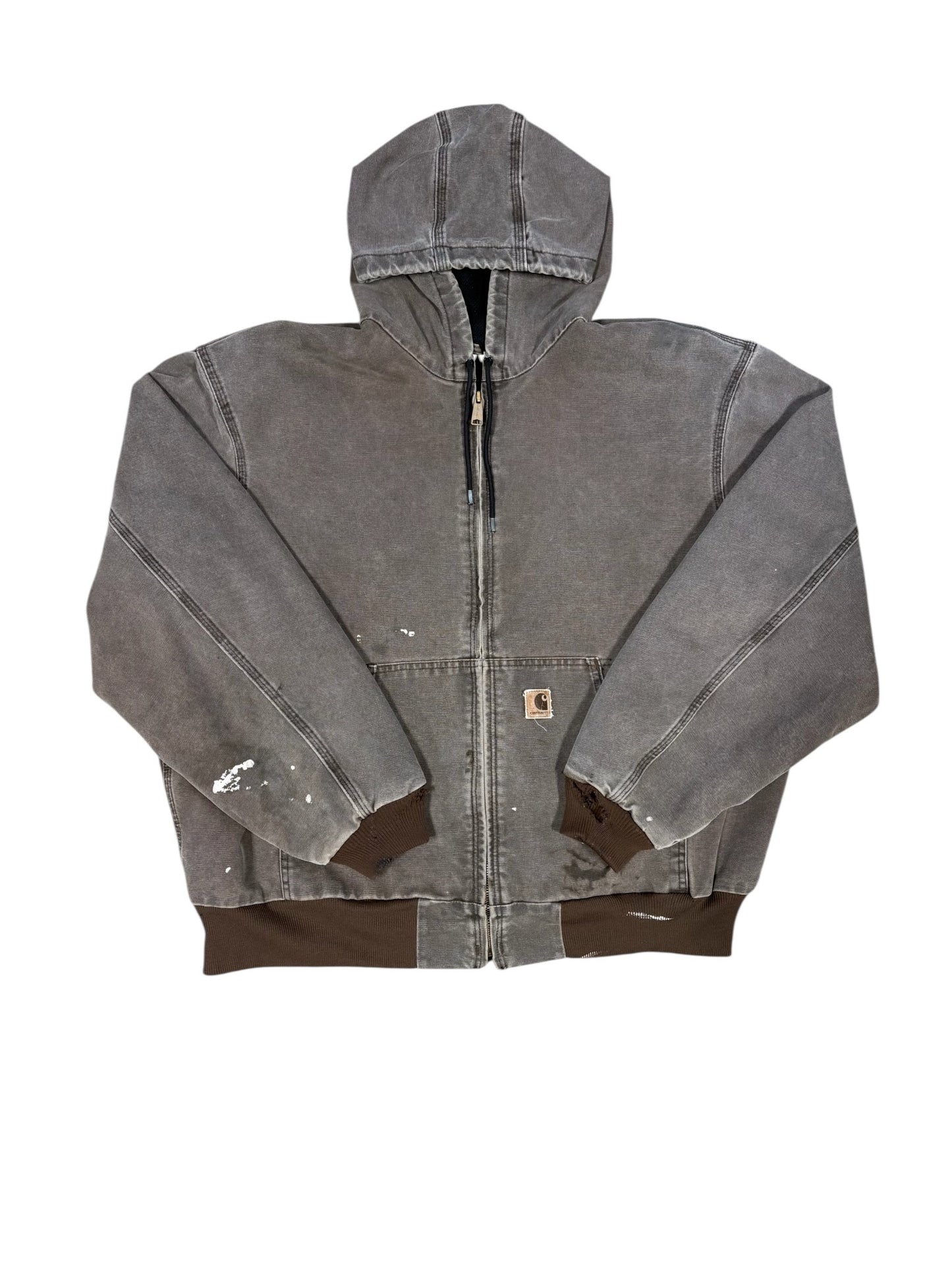 2000s Carhartt Brown Hooded Jacket Sz XXL