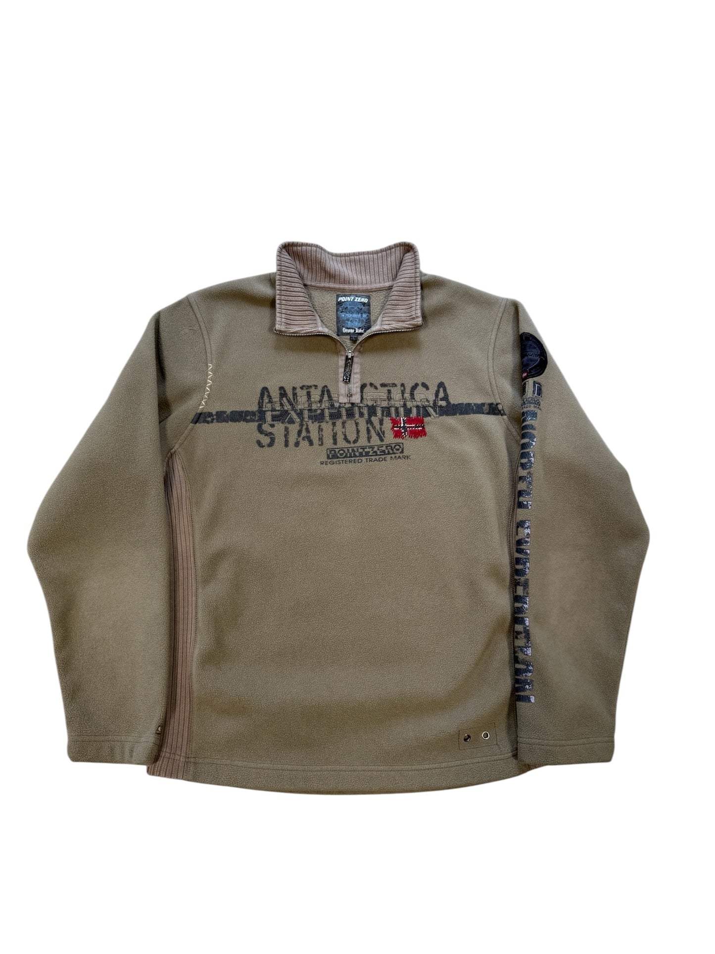 (M) Y2K Point Zero Fleece Quarter zip Sweater