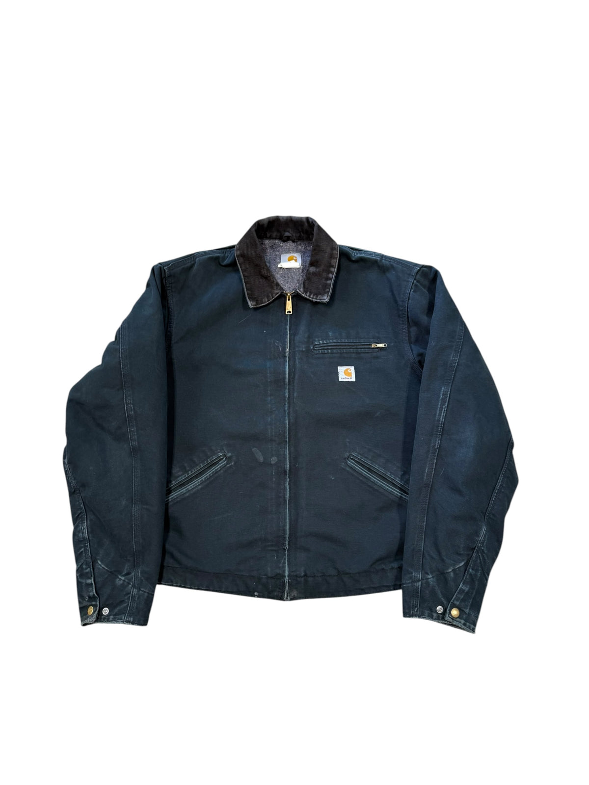 (XL) Vintage Black Carhartt Faded Detroit Jacket