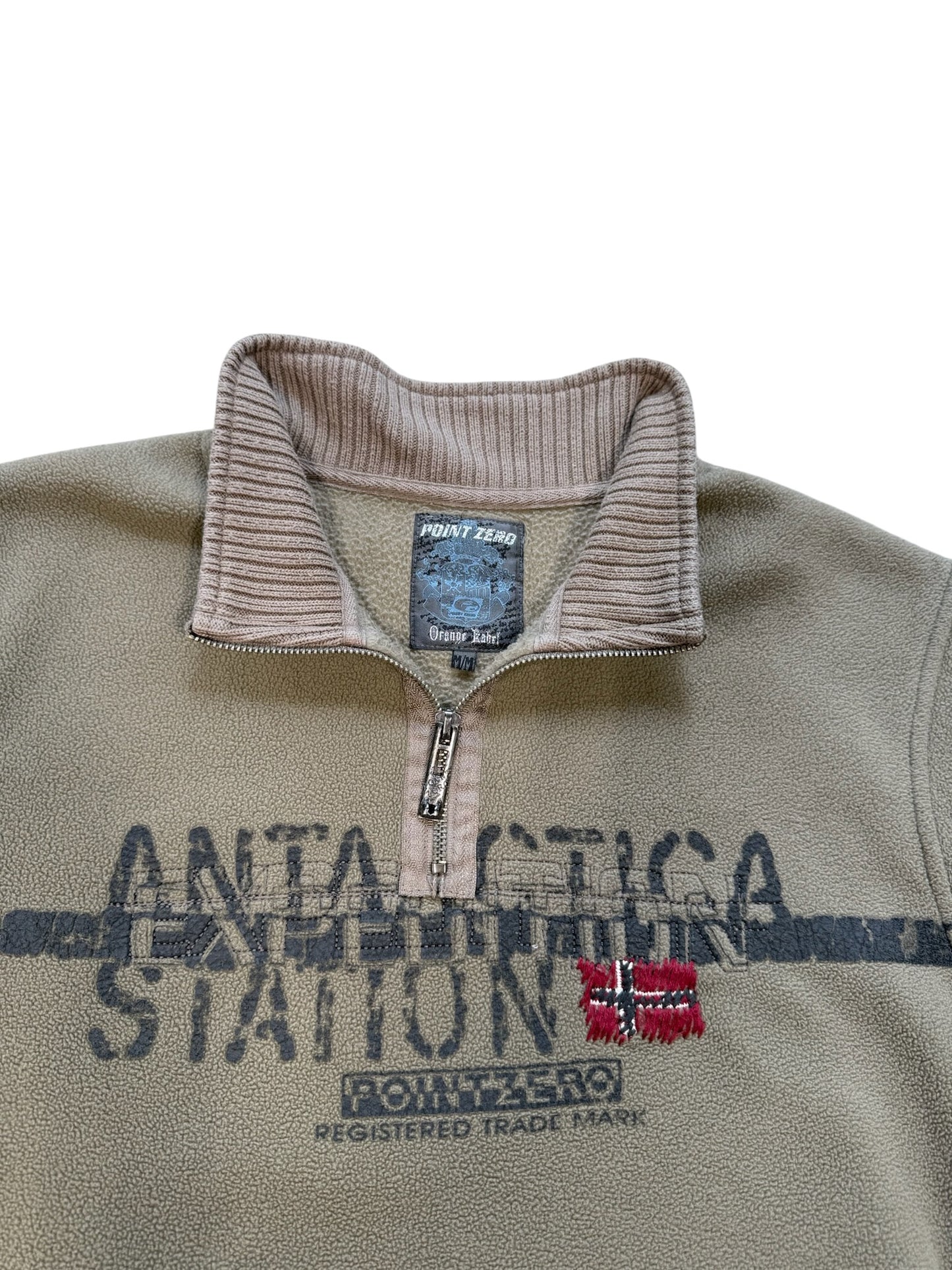 (M) Y2K Point Zero Fleece Quarter zip Sweater