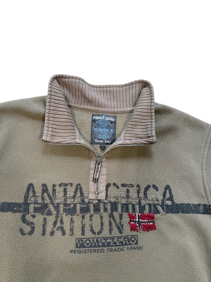 (M) Y2K Point Zero Fleece Quarter zip Sweater