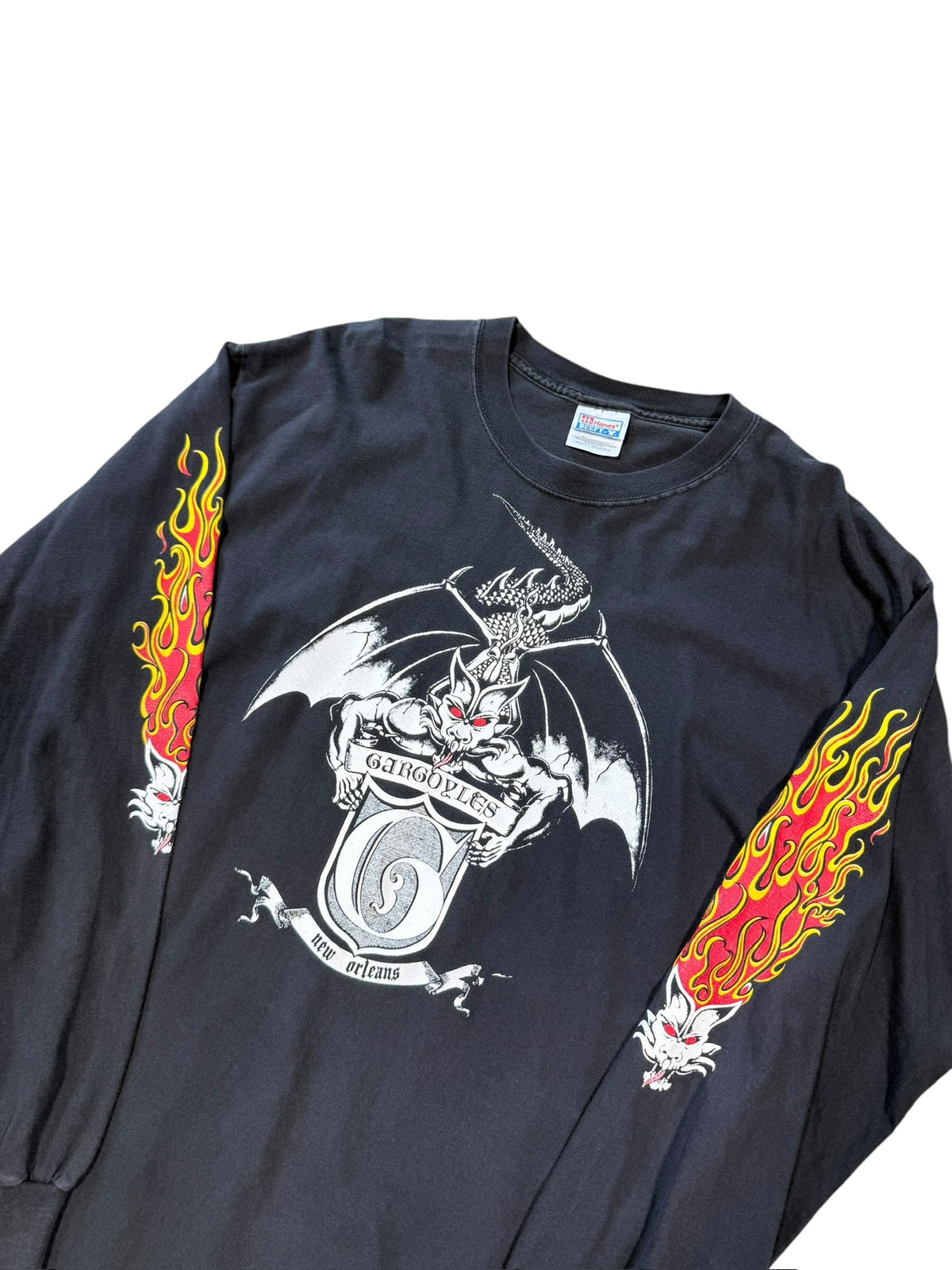 (L) 90’s Gargoyles Biker Flames Longsleeve