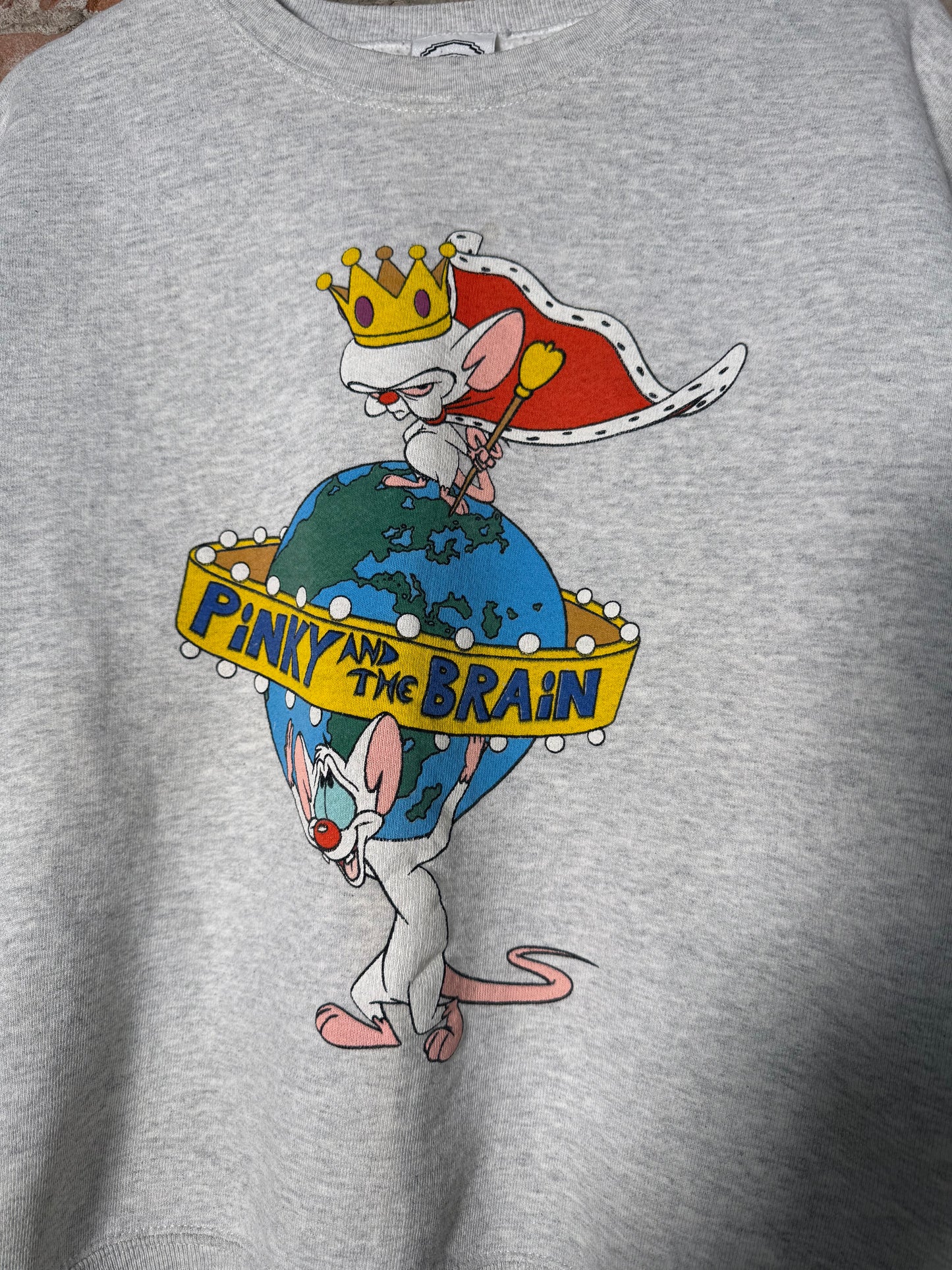 Vtg Animaniacs Pinky & The Brain Crewneck Sz L