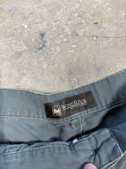 (32W) Vtg Windriver Cargo Army Green Shorts