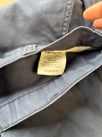 (34 Waist) Vtg Carhartt Navy Carpenter Pants