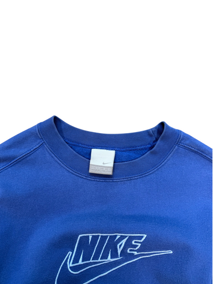 (L) Vintage Nike Blue Embroidered Crewneck