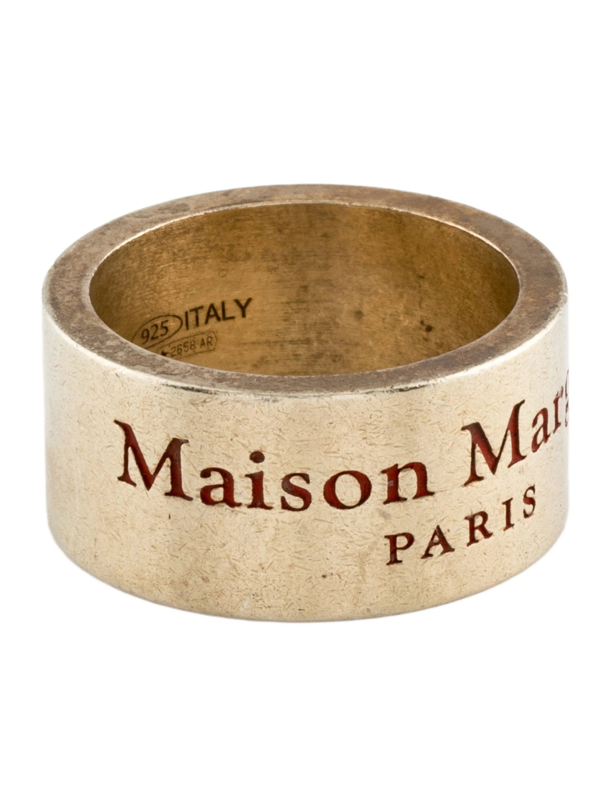 (Size 7) Maison Margiela Logo Engraved Ring