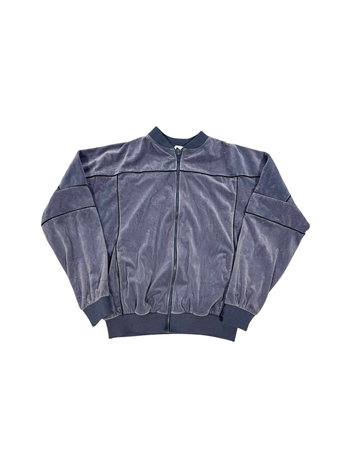 (L) 90s Christian Dior Monsieur Velvet Zip Up Sweater