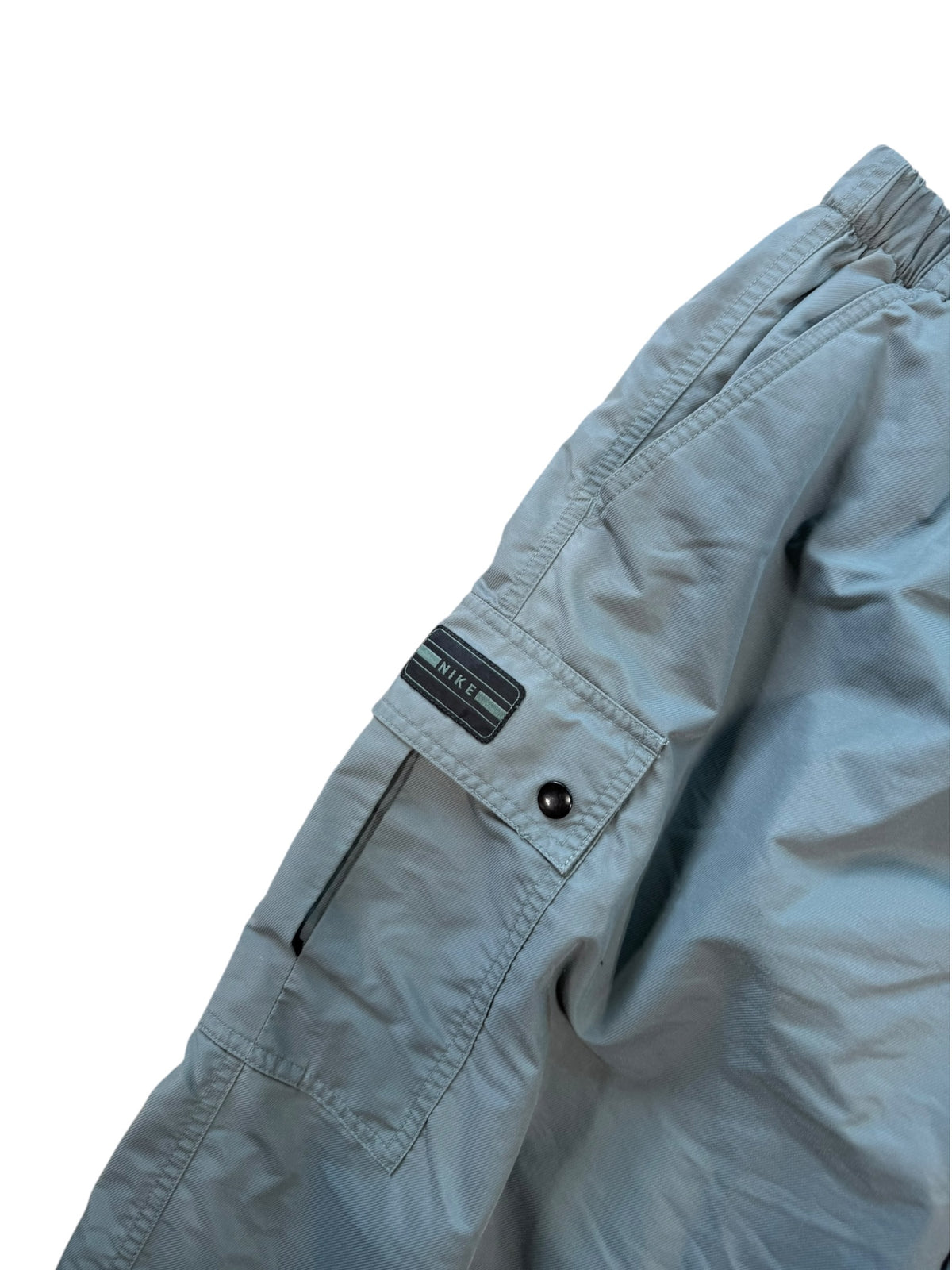 (L) Vintage Nike Green Nylon Cargo Pants