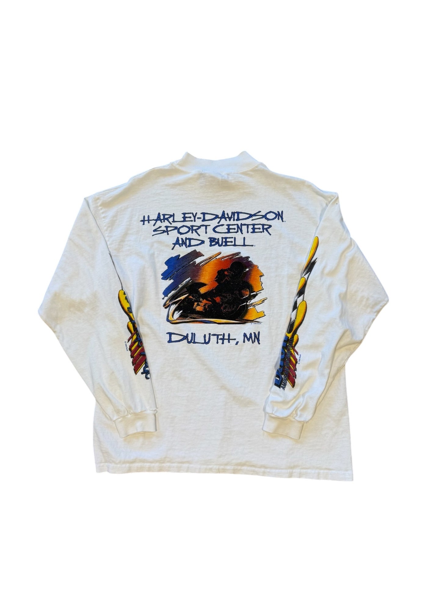 (L) 1998 Harley Davidson Buell Flame Long Sleeve