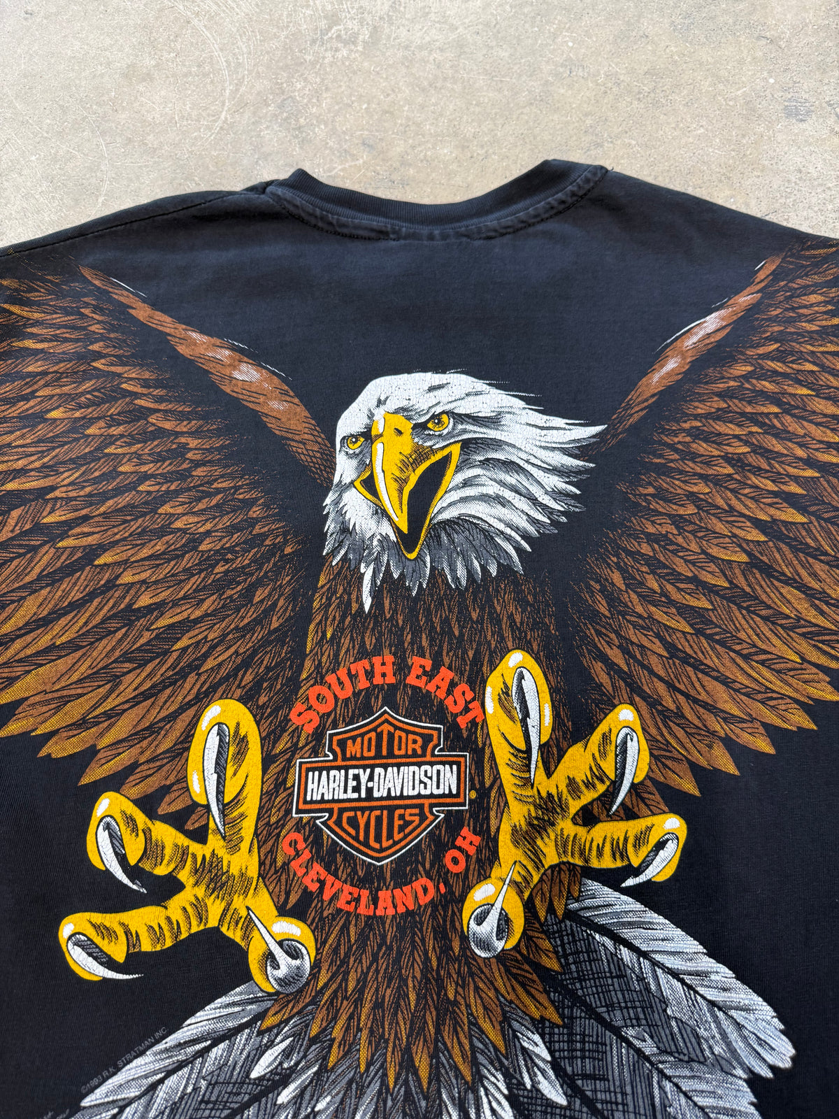 (L) Harley Davidson Eagle All Over Print Tee