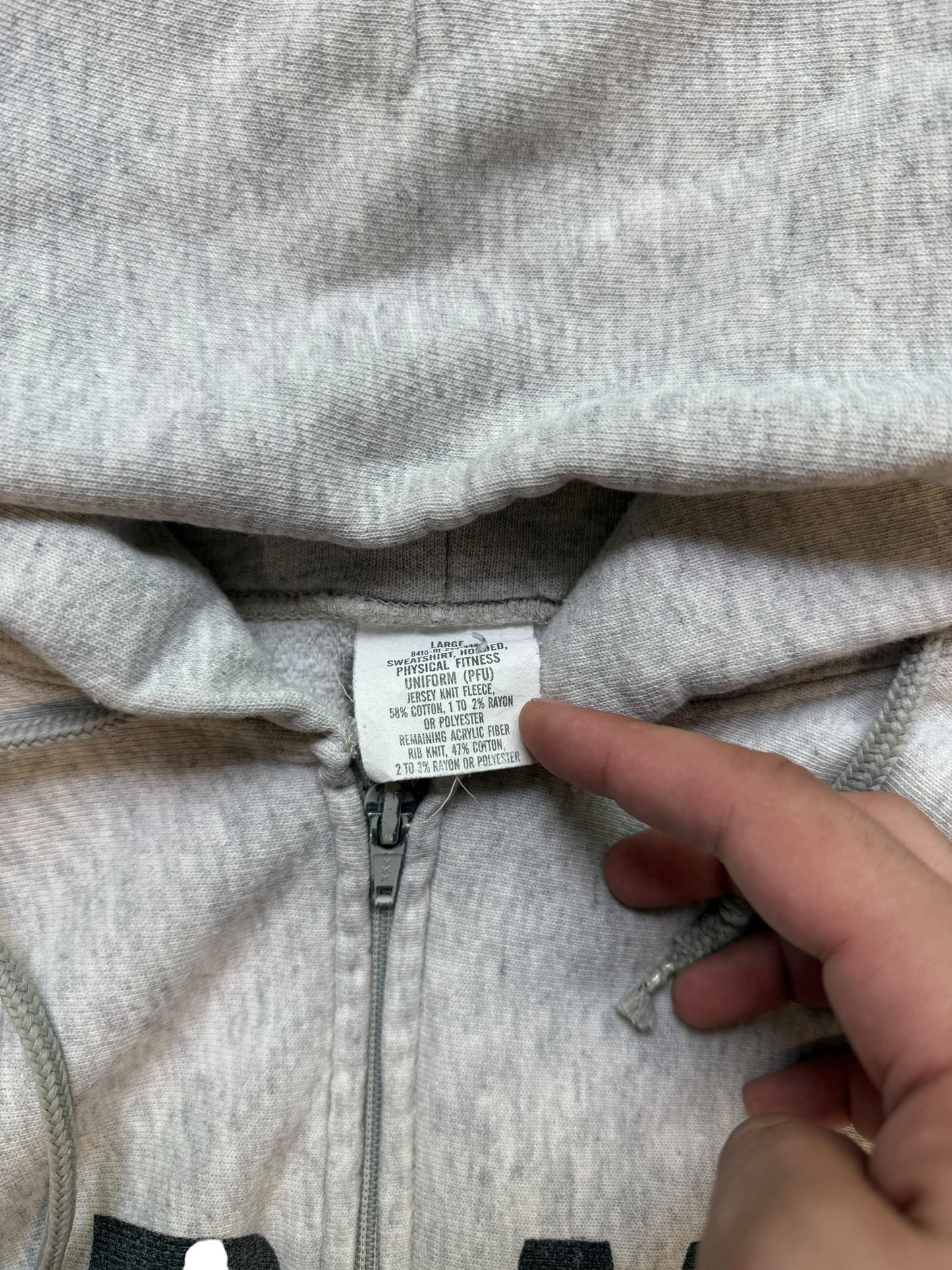 (XL) Vintage 1990s Army Zip Up Hoodie