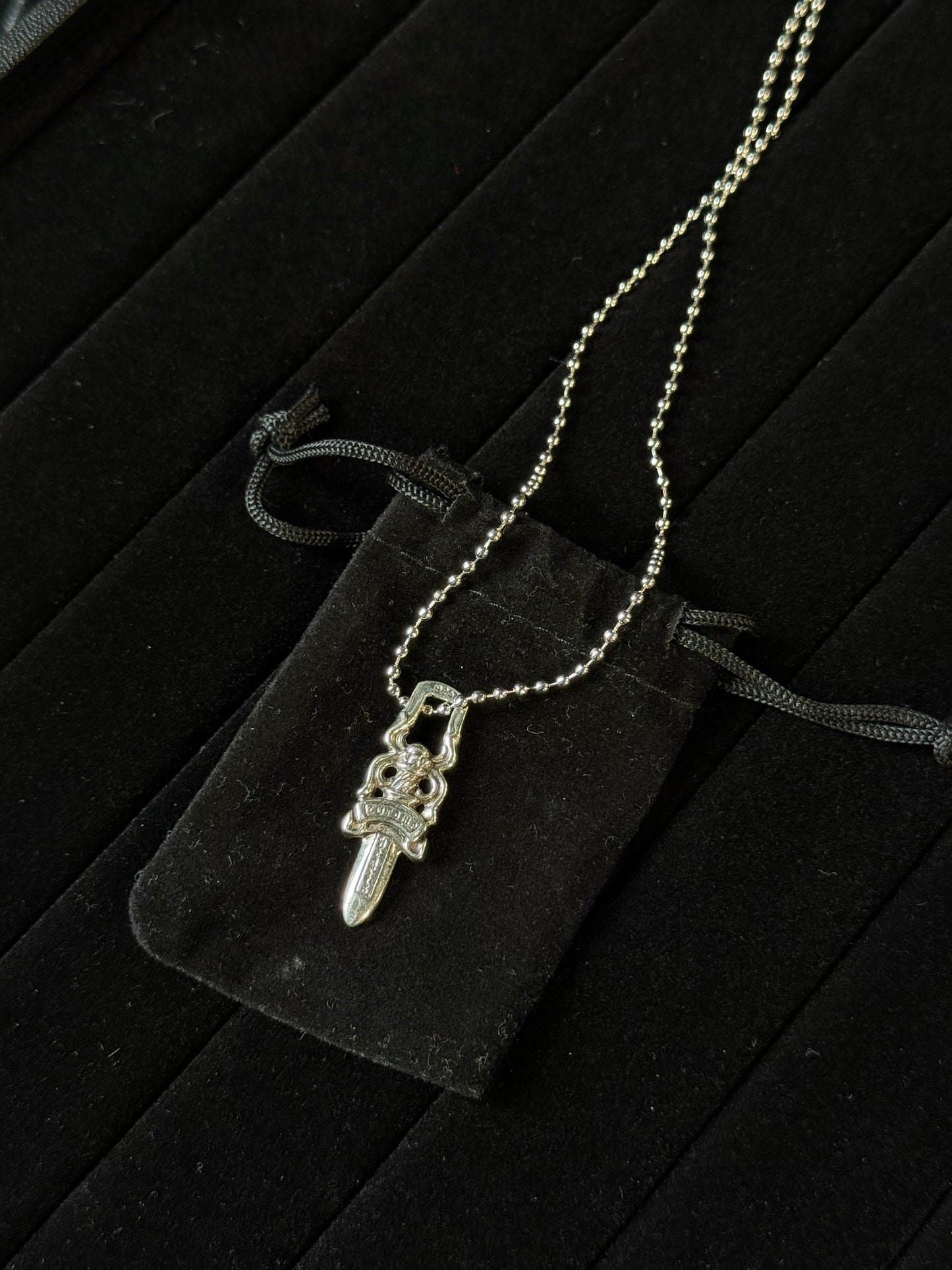 (22 inch) Chrome Hearts Dagger Pendant W Chain