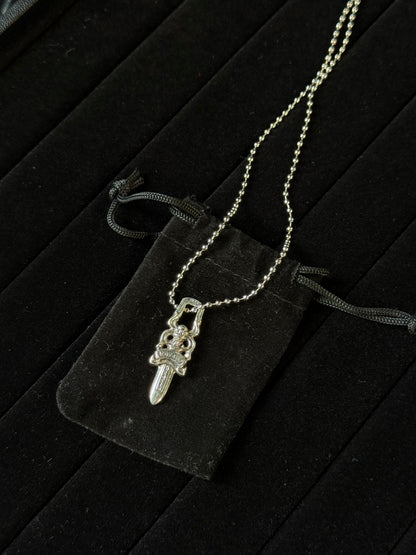 (22 inch) Chrome Hearts Dagger Pendant W Chain