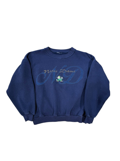 (S) 90’s Notre Dame University Navy Crewneck