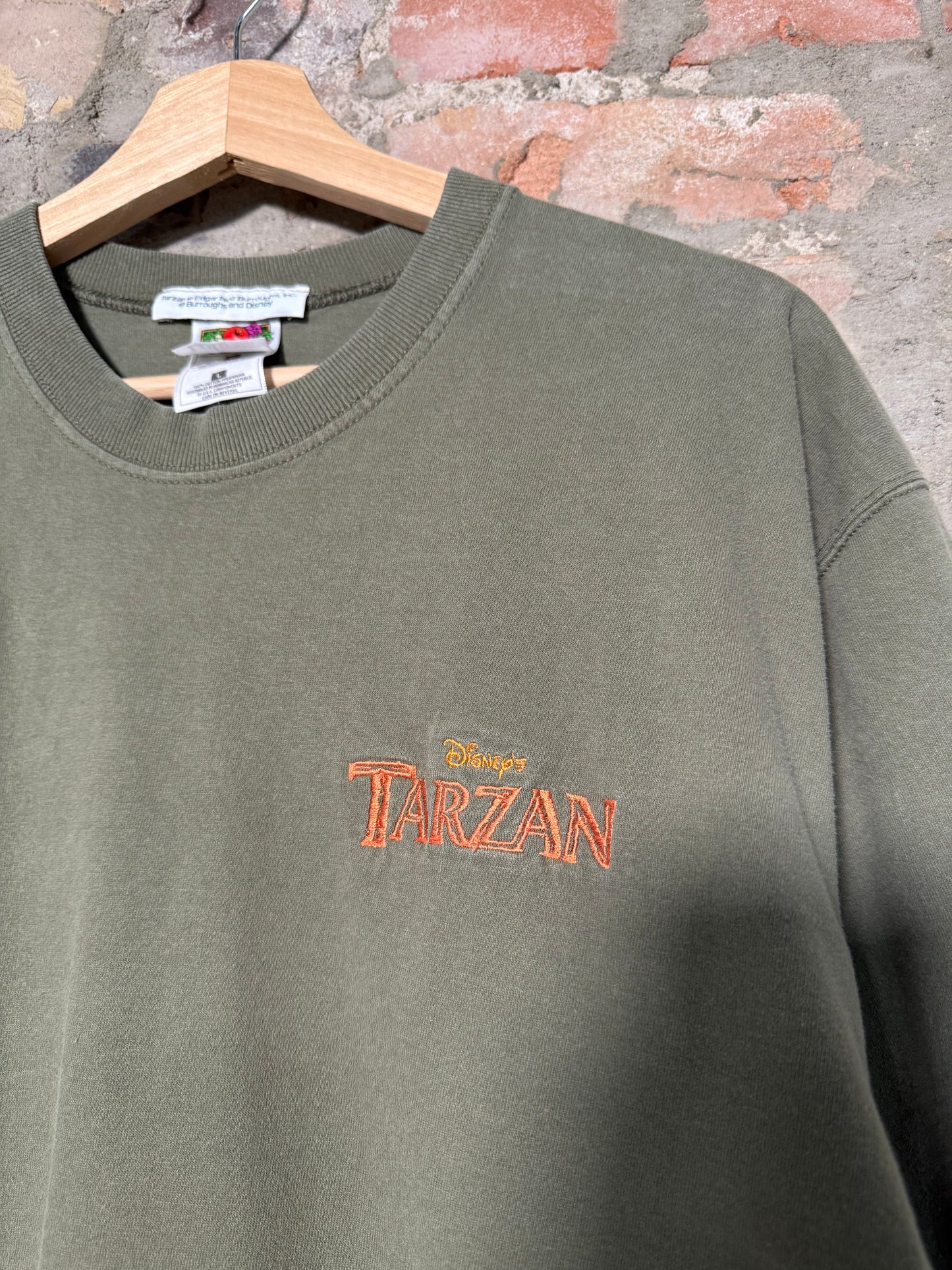 (L) 00s Disney Tarzan Green T-Shirt