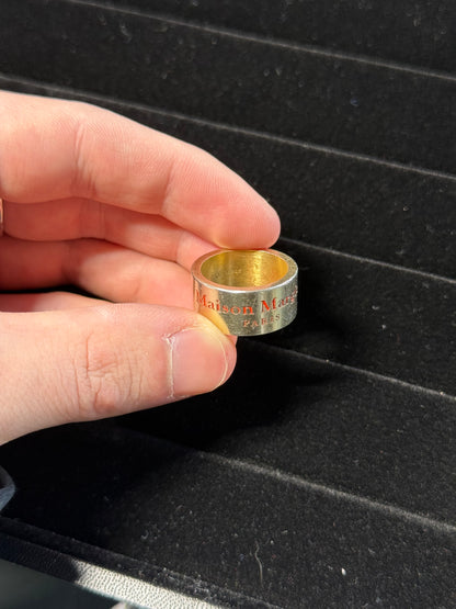 (Size 7) Maison Margiela Logo Engraved Ring