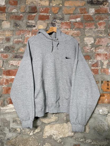 90s Nike Grey Swoosh Pullover Hoodie Sz XL