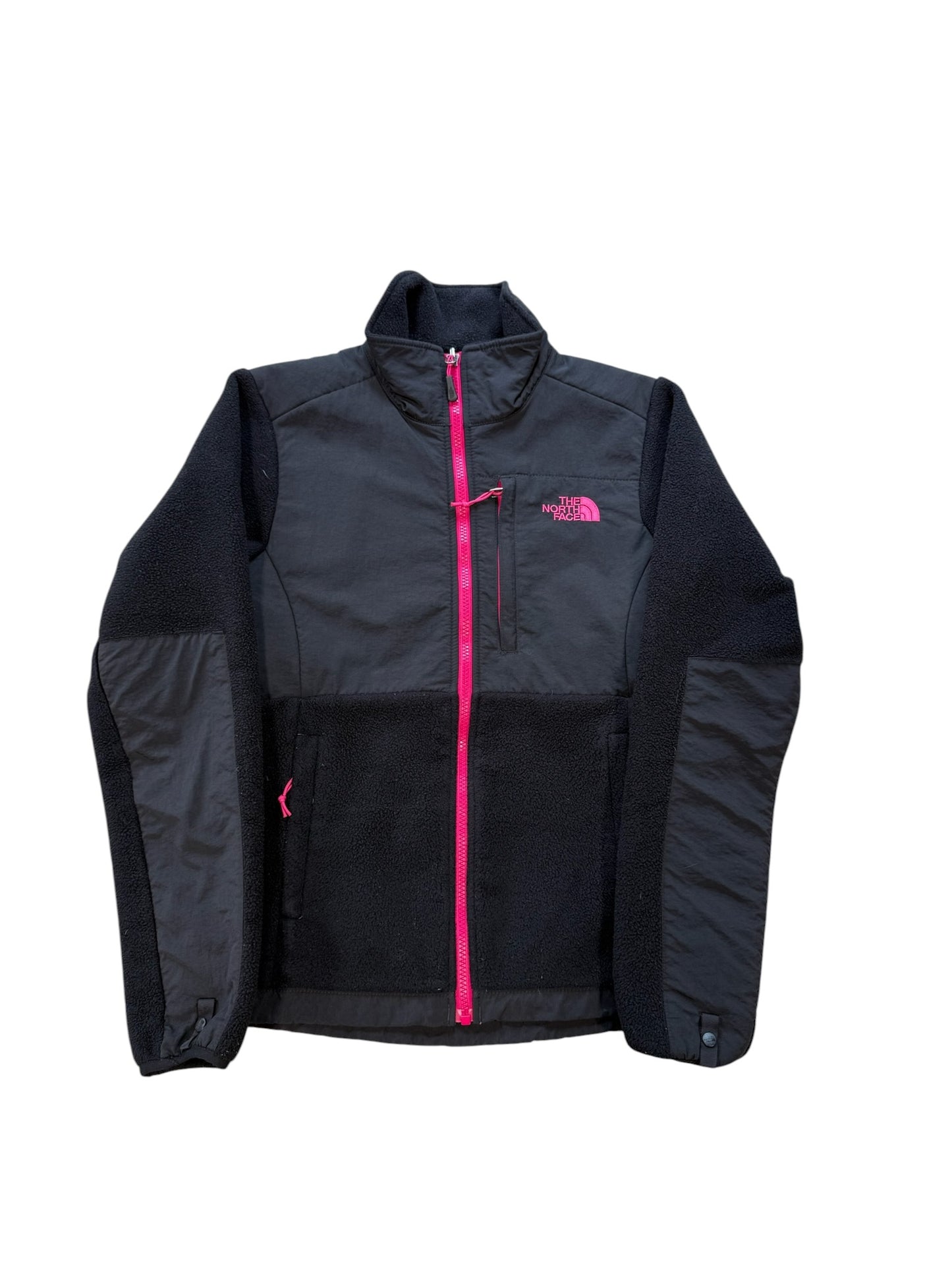 (S) Wmns North Face Black/Pink Denali Zip Up
