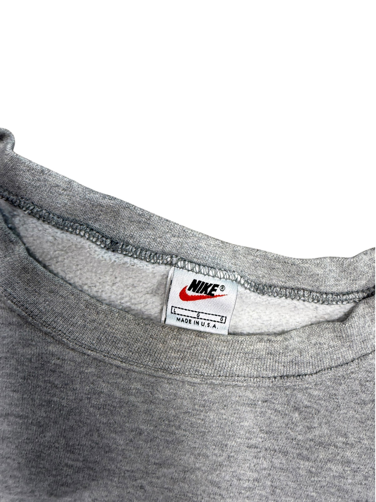 (L) 90’s Nike Grey Swoosh Crewneck