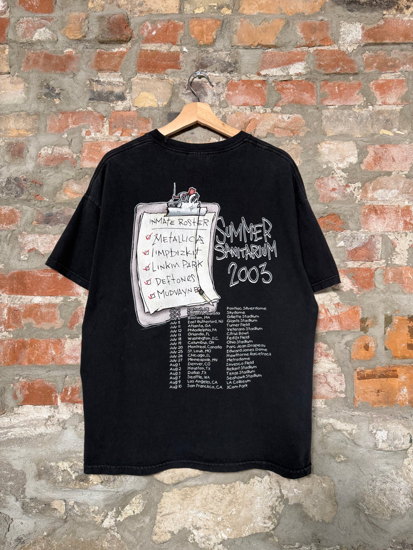 2003 Metallica The Inmates Tour Sz XL