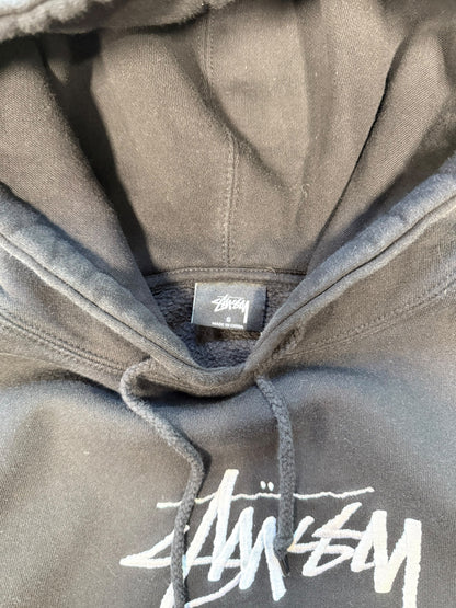 (S) Stussy Spell Out Hoodie Black