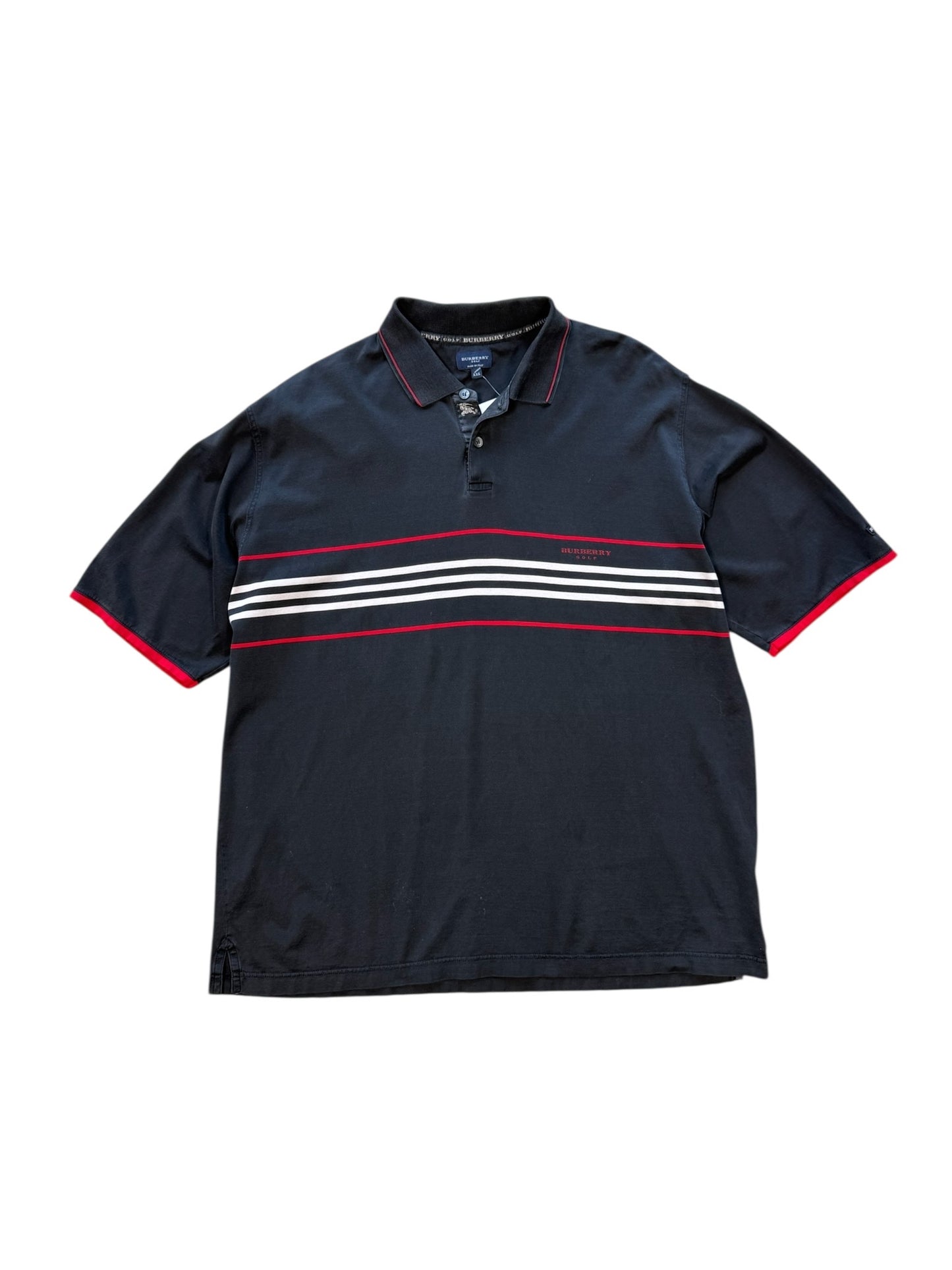 90s Burberry Golf Polo Shirt Sz XXL