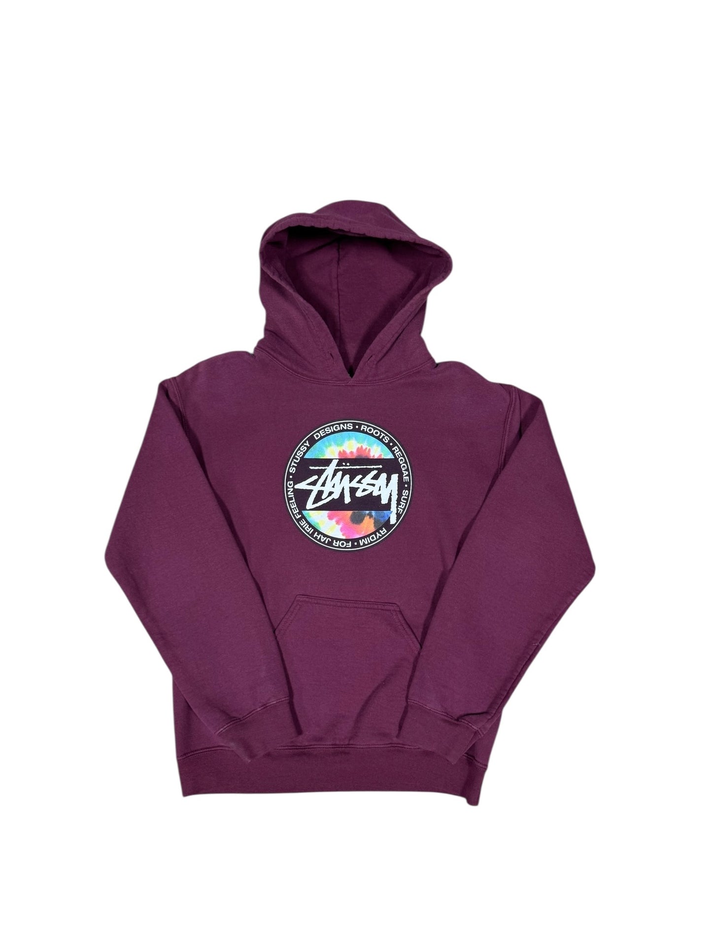 Stussy Tye Dye Logo Hoodie Sz S