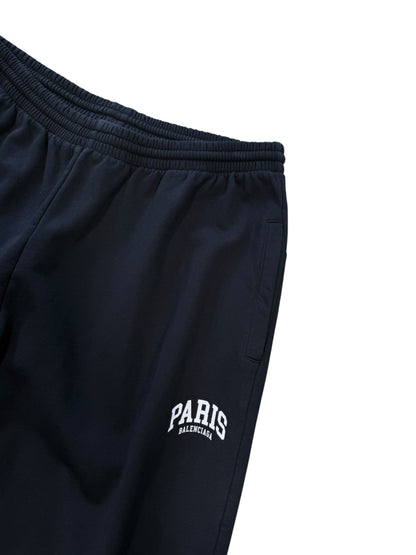 (L) Balenciaga Paris Utility Logo Black Sweatpants