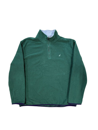 (XL) Vintage Y2K Nautica Fleece Quarter Zip Sweater