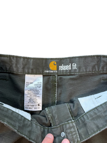 (34W) Carhartt Relaxed Fit Moss Green Cargo Pants