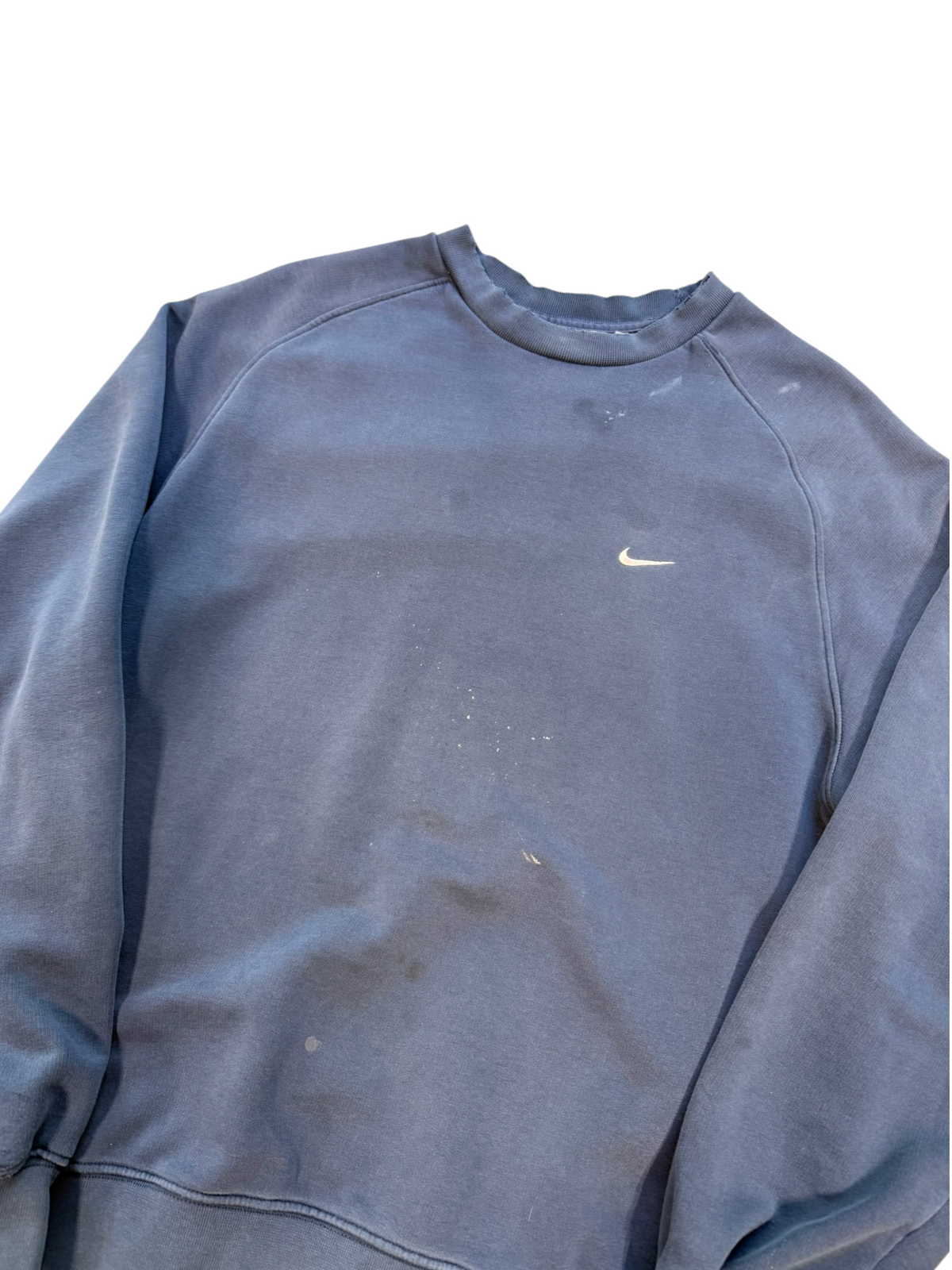 (L) Y2K Nike Navy Swoosh Crewneck