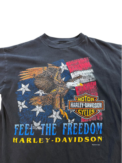 (L) 90’s Harley Davidson Feel The Freedom Tee