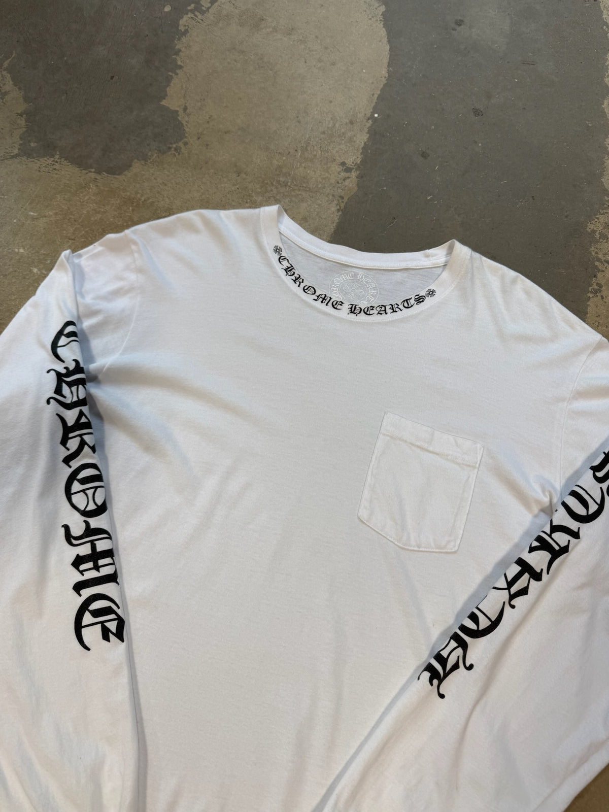 (XL) Chrome Hearts Banner Logo Longsleeve Shirt